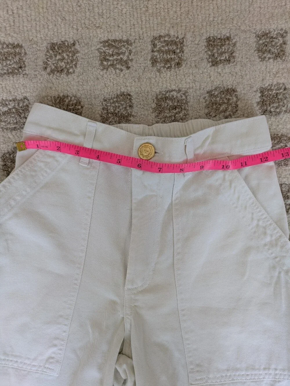 Big Bud Press Work Pants In White Cream Size XXS Elastic Waist